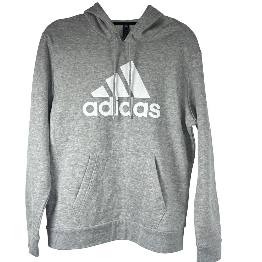 NWT Adidas Golf Pullover Hoodie Sweatshirt Gray Fleece Streetwear Blokecore‎ L